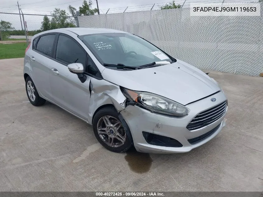 2016 Ford Fiesta Se VIN: 3FADP4EJ9GM119653 Lot: 40272425