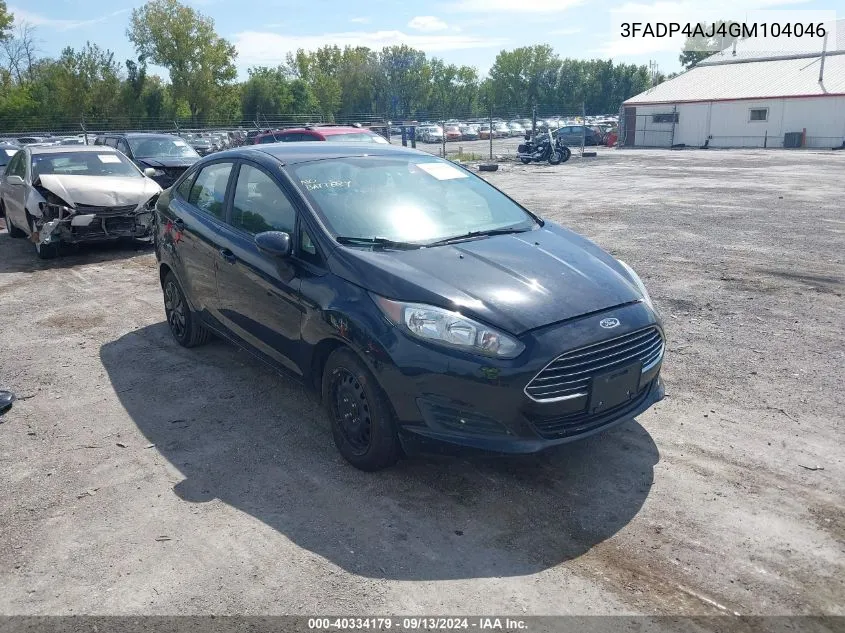 3FADP4AJ4GM104046 2016 Ford Fiesta S