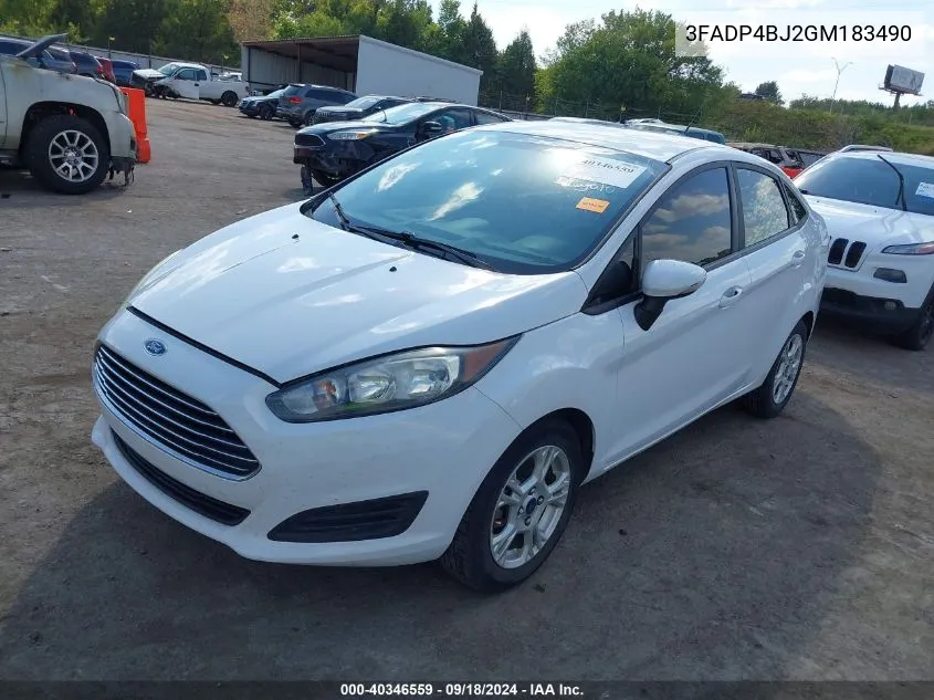 2016 Ford Fiesta Se VIN: 3FADP4BJ2GM183490 Lot: 40346559