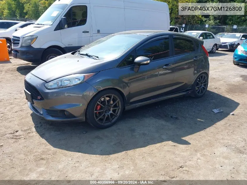 2016 Ford Fiesta St VIN: 3FADP4GX7GM126800 Lot: 40356966