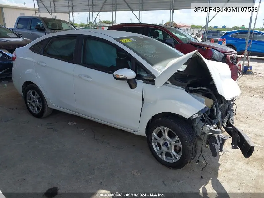 2016 Ford Fiesta Se VIN: 3FADP4BJ4GM107558 Lot: 40380333