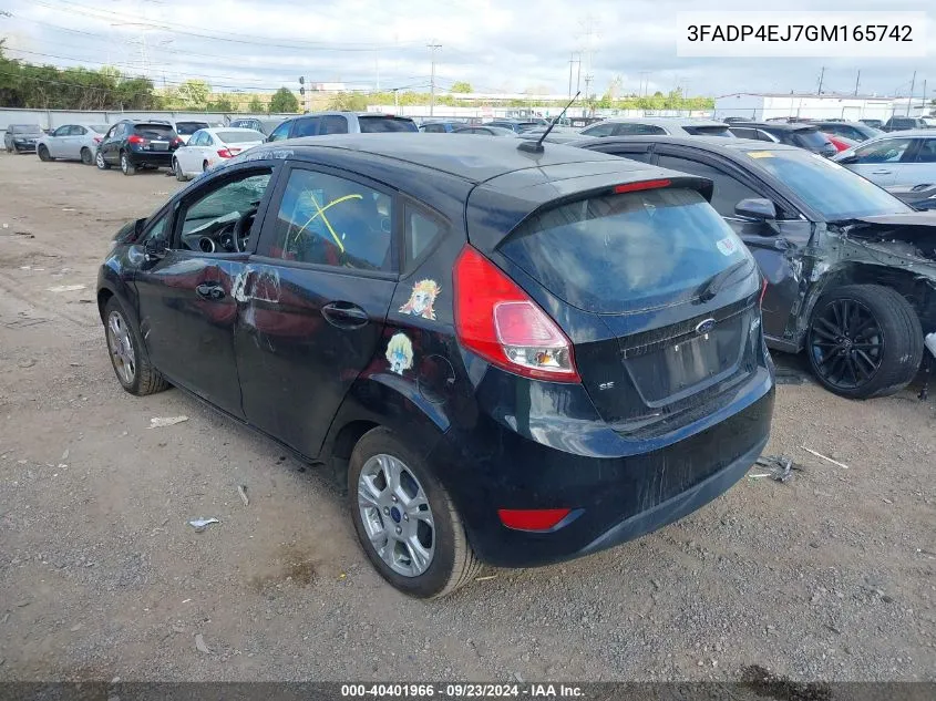 3FADP4EJ7GM165742 2016 Ford Fiesta Se