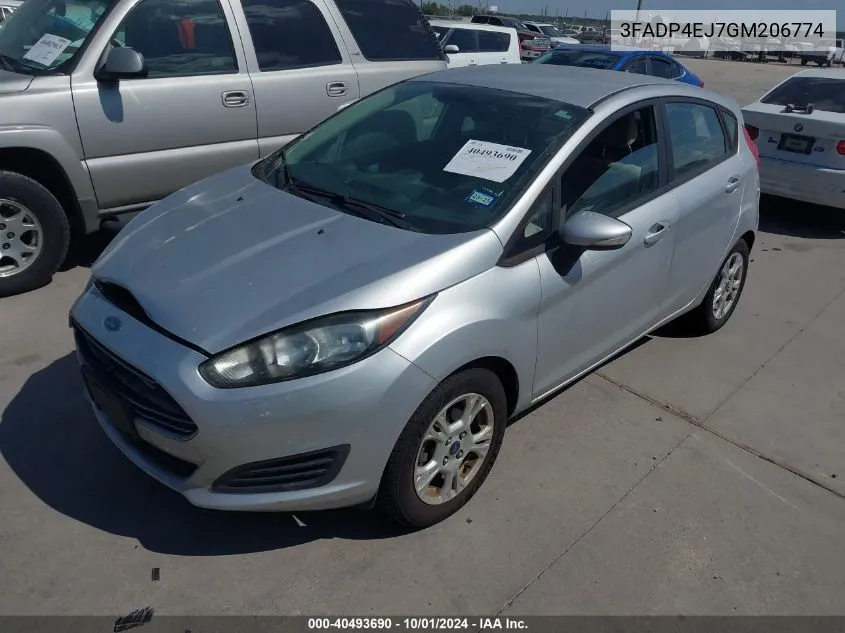 2016 Ford Fiesta Se VIN: 3FADP4EJ7GM206774 Lot: 40493690