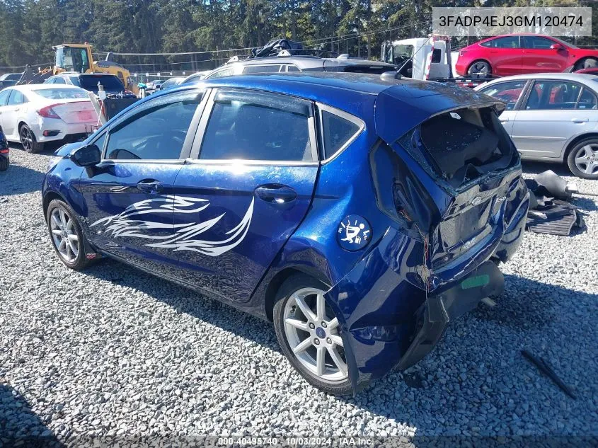 2016 Ford Fiesta Se VIN: 3FADP4EJ3GM120474 Lot: 40495740