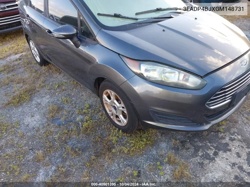 2016 Ford Fiesta Se VIN: 3FADP4BJXGM148731 Lot: 40501395