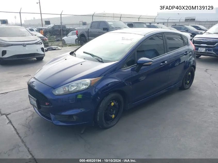 2016 Ford Fiesta St VIN: 3FADP4GX2GM139129 Lot: 40520194