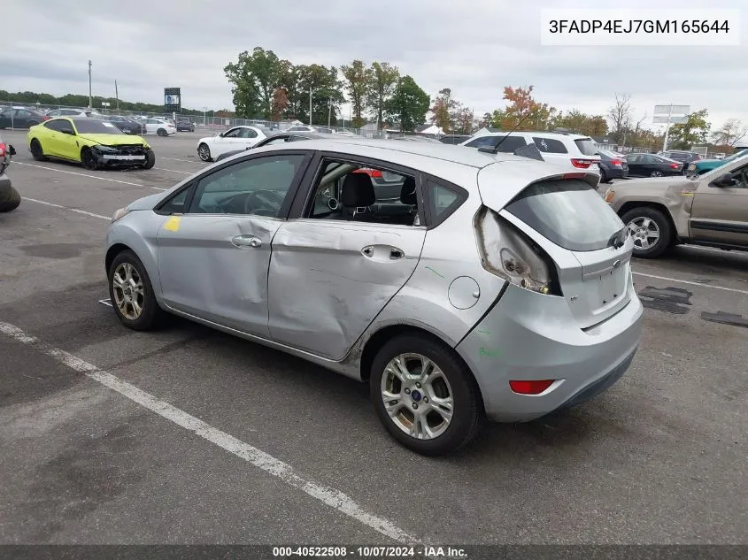 2016 Ford Fiesta Se VIN: 3FADP4EJ7GM165644 Lot: 40522508