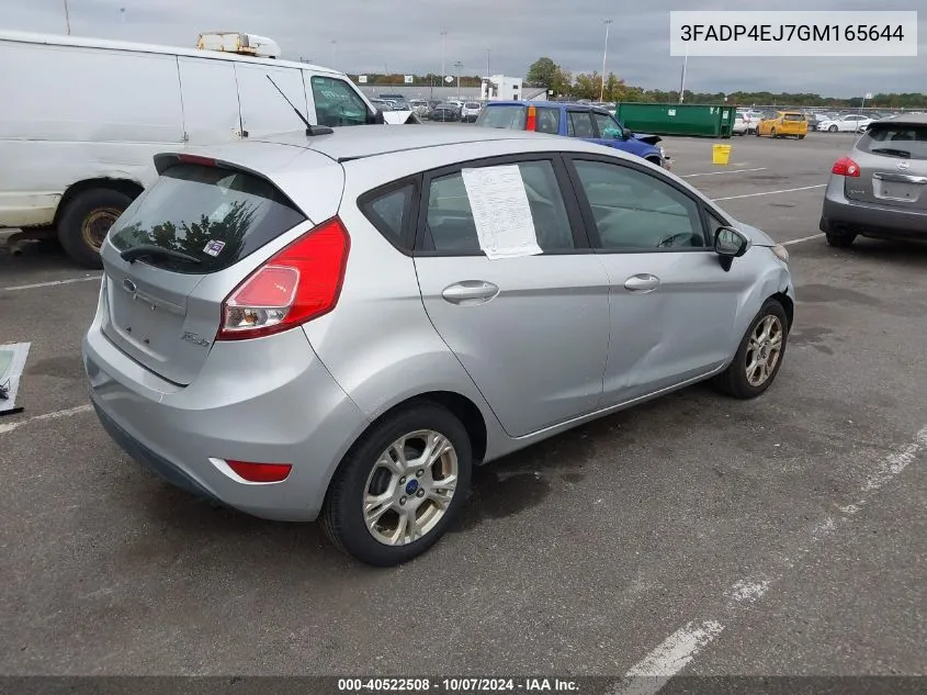 2016 Ford Fiesta Se VIN: 3FADP4EJ7GM165644 Lot: 40522508