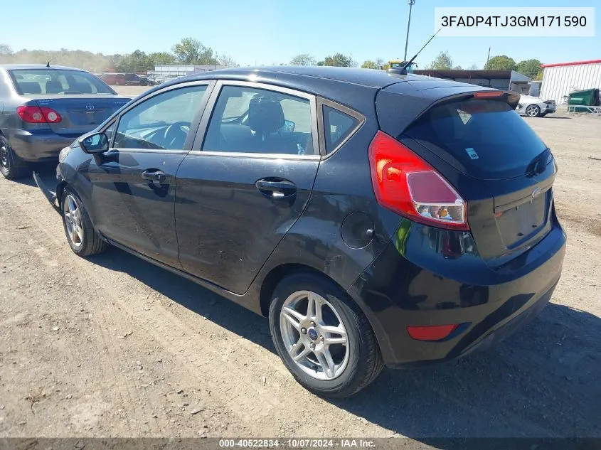 2016 Ford Fiesta S VIN: 3FADP4TJ3GM171590 Lot: 40522834