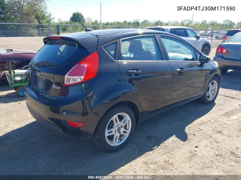 2016 Ford Fiesta S VIN: 3FADP4TJ3GM171590 Lot: 40522834