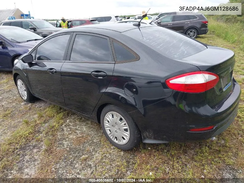 2016 Ford Fiesta S VIN: 3FADP4AJ6GM128686 Lot: 40535602