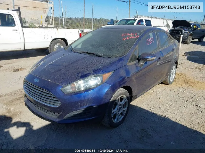 3FADP4BJ9GM153743 2016 Ford Fiesta Se