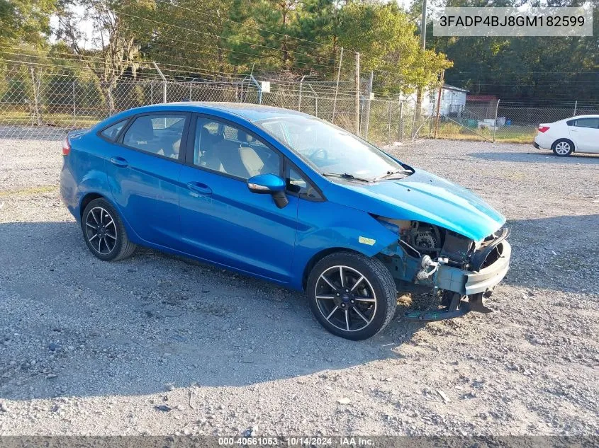 2016 Ford Fiesta Se VIN: 3FADP4BJ8GM182599 Lot: 40561053