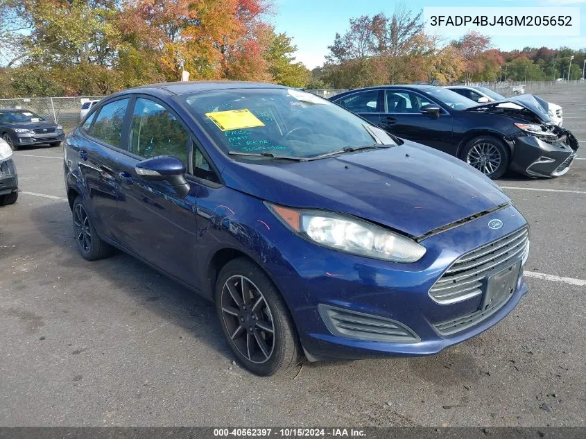 2016 Ford Fiesta Se VIN: 3FADP4BJ4GM205652 Lot: 40562397