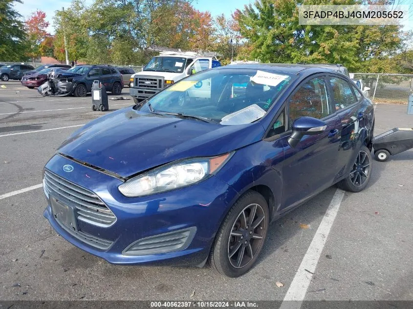 2016 Ford Fiesta Se VIN: 3FADP4BJ4GM205652 Lot: 40562397