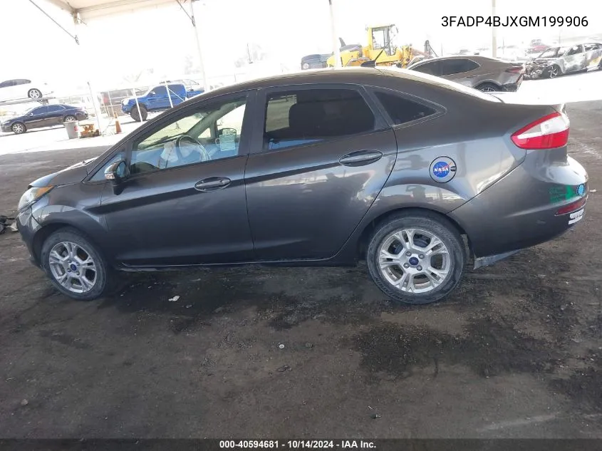 2016 Ford Fiesta Se VIN: 3FADP4BJXGM199906 Lot: 40594681