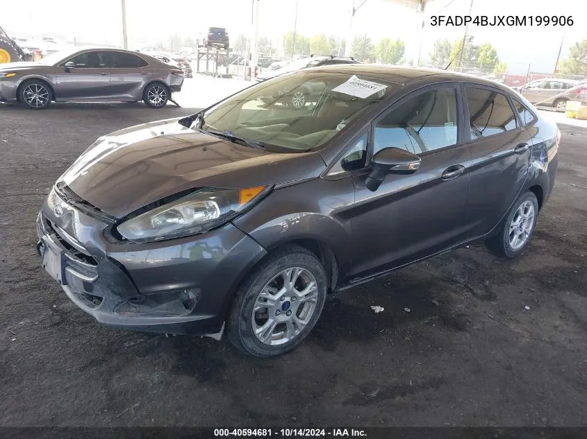 2016 Ford Fiesta Se VIN: 3FADP4BJXGM199906 Lot: 40594681