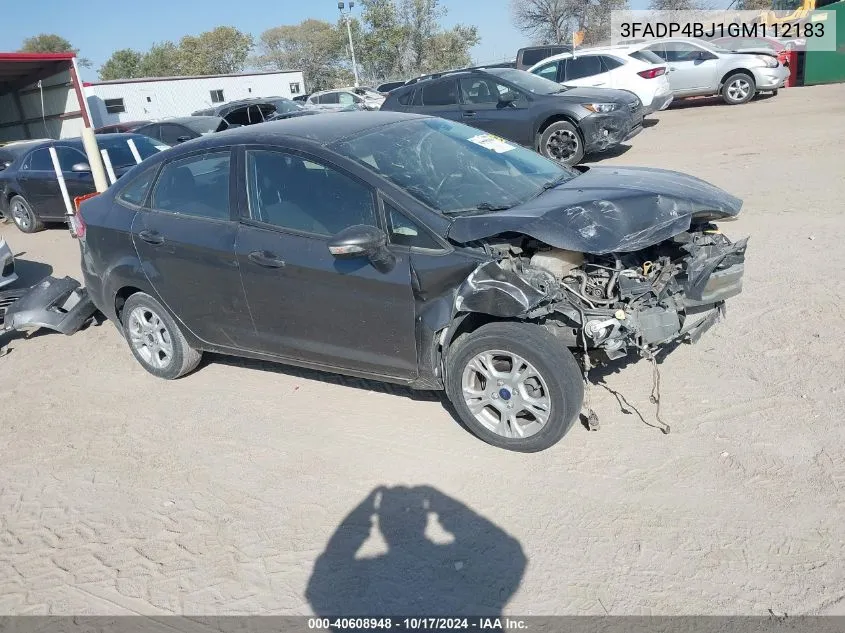 2016 Ford Fiesta Se VIN: 3FADP4BJ1GM112183 Lot: 40608948