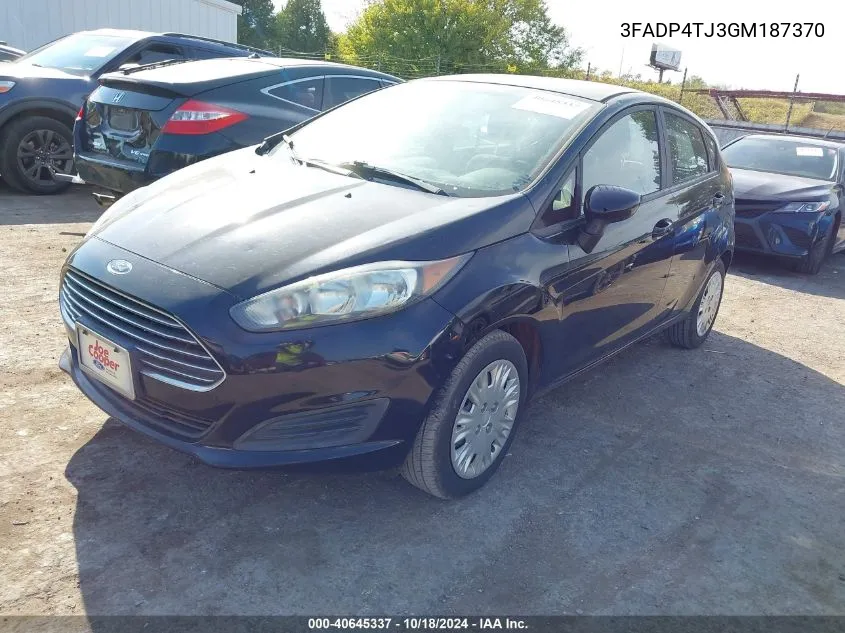 2016 Ford Fiesta S VIN: 3FADP4TJ3GM187370 Lot: 40645337