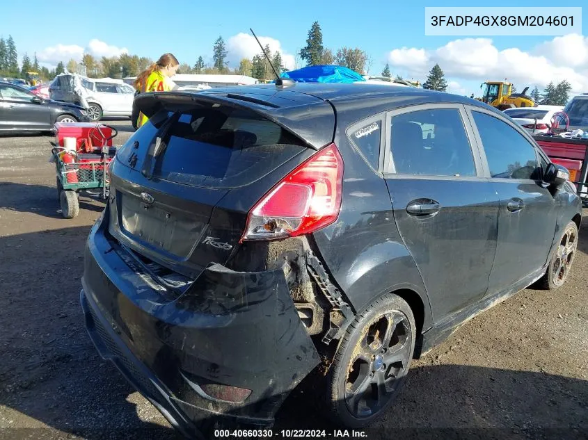 2016 Ford Fiesta St VIN: 3FADP4GX8GM204601 Lot: 40660330