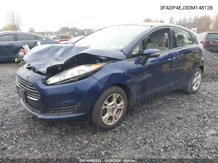 2016 Ford Fiesta Se VIN: 3FADP4EJ3GM148128 Lot: 40662023