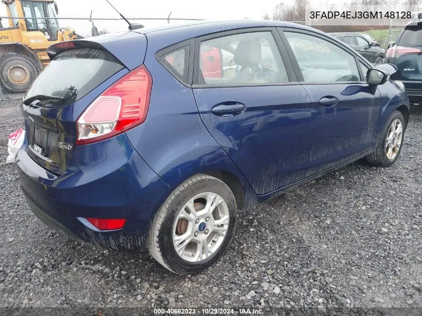 2016 Ford Fiesta Se VIN: 3FADP4EJ3GM148128 Lot: 40662023