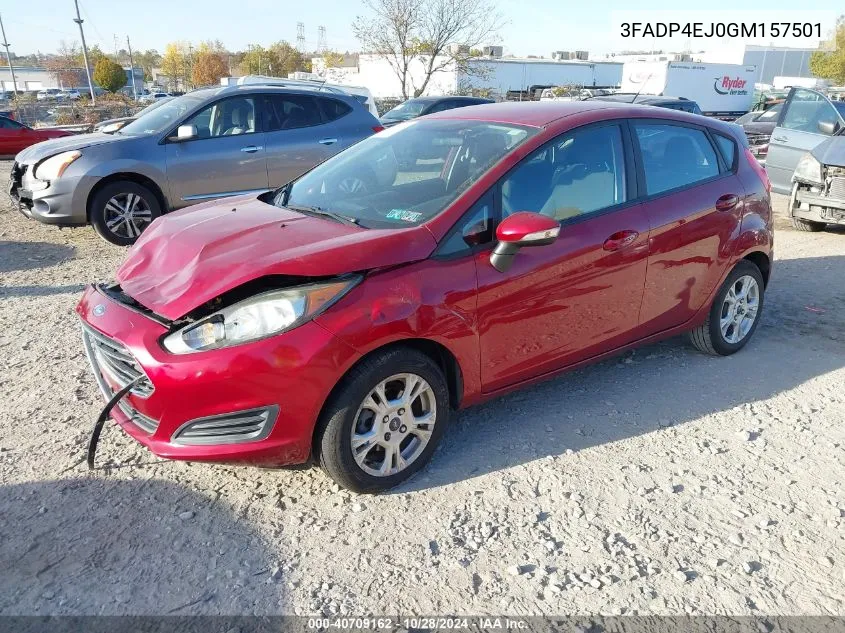 2016 Ford Fiesta Se VIN: 3FADP4EJ0GM157501 Lot: 40709162