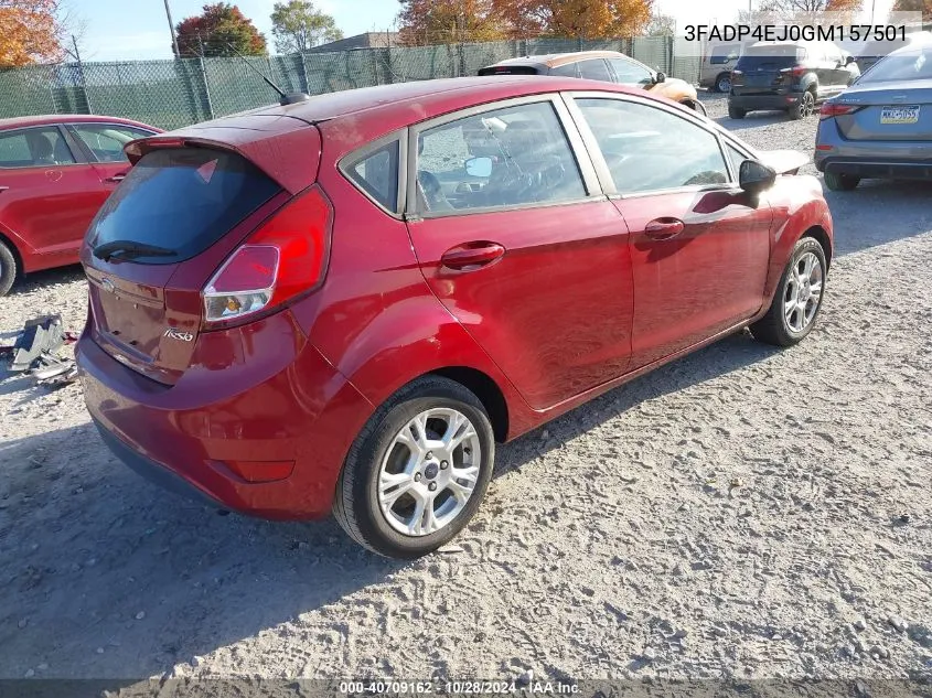 2016 Ford Fiesta Se VIN: 3FADP4EJ0GM157501 Lot: 40709162