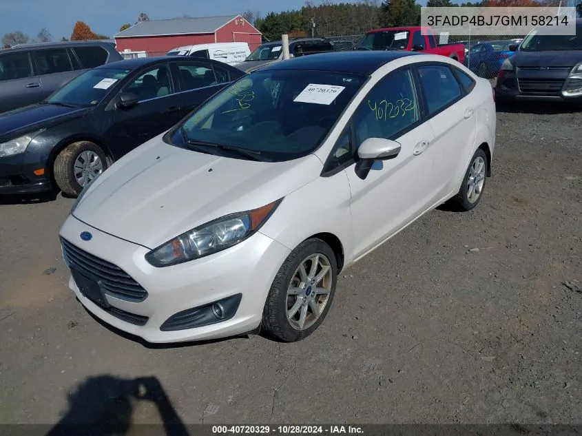 2016 Ford Fiesta Se VIN: 3FADP4BJ7GM158214 Lot: 40720329