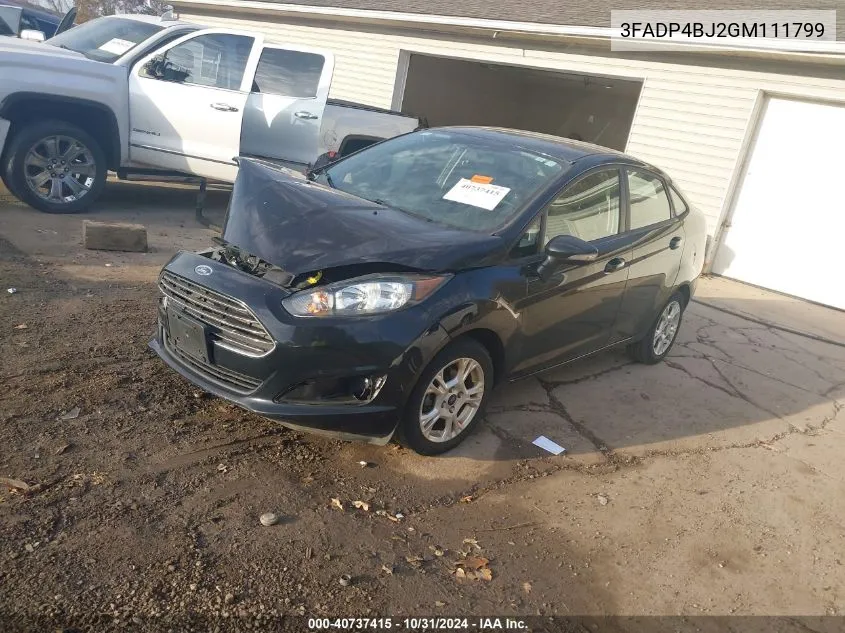 2016 Ford Fiesta Se VIN: 3FADP4BJ2GM111799 Lot: 40737415