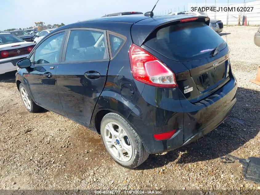 2016 Ford Fiesta Se VIN: 3FADP4EJ1GM162027 Lot: 40742777