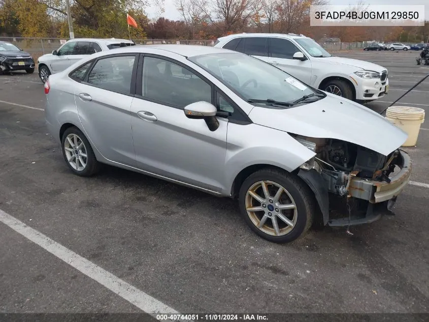 2016 Ford Fiesta Se VIN: 3FADP4BJ0GM129850 Lot: 40744051