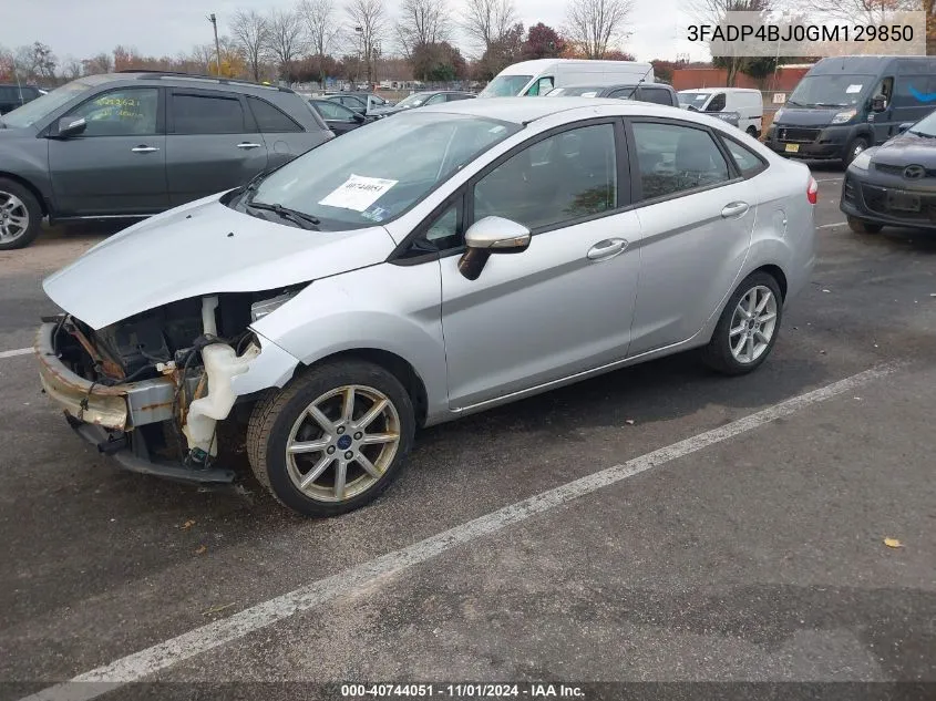 2016 Ford Fiesta Se VIN: 3FADP4BJ0GM129850 Lot: 40744051