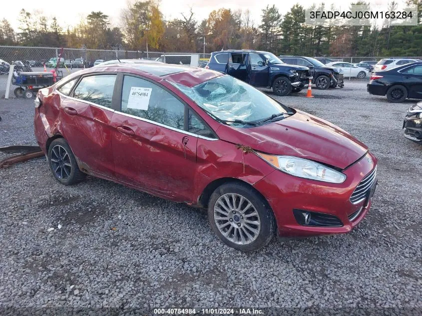 2016 Ford Fiesta Titanium VIN: 3FADP4CJ0GM163284 Lot: 40754984