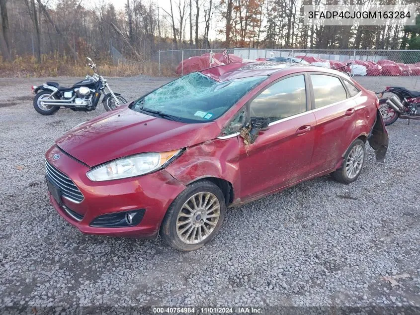 2016 Ford Fiesta Titanium VIN: 3FADP4CJ0GM163284 Lot: 40754984