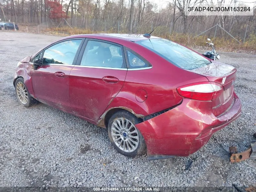 2016 Ford Fiesta Titanium VIN: 3FADP4CJ0GM163284 Lot: 40754984