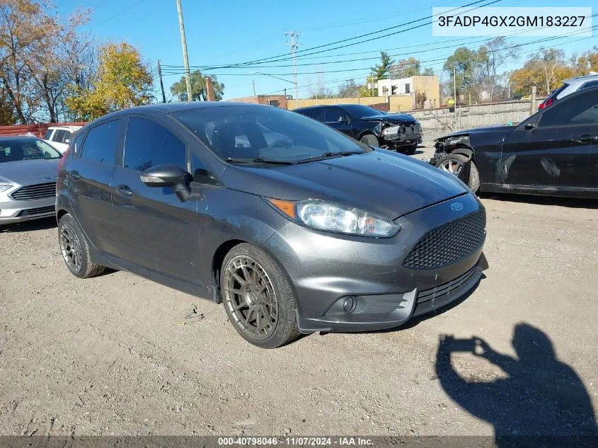 2016 Ford Fiesta St VIN: 3FADP4GX2GM183227 Lot: 40798046