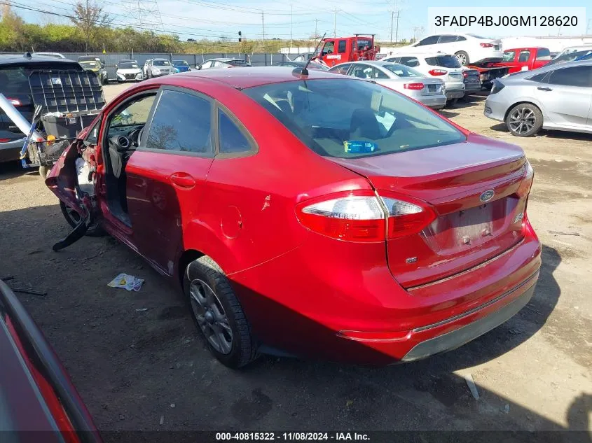 2016 Ford Fiesta Se VIN: 3FADP4BJ0GM128620 Lot: 40815322