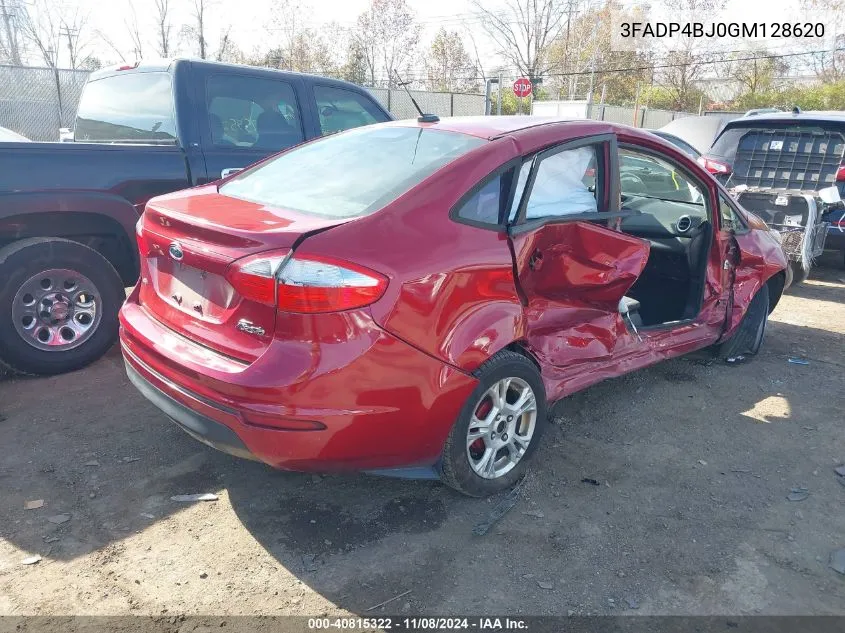 2016 Ford Fiesta Se VIN: 3FADP4BJ0GM128620 Lot: 40815322