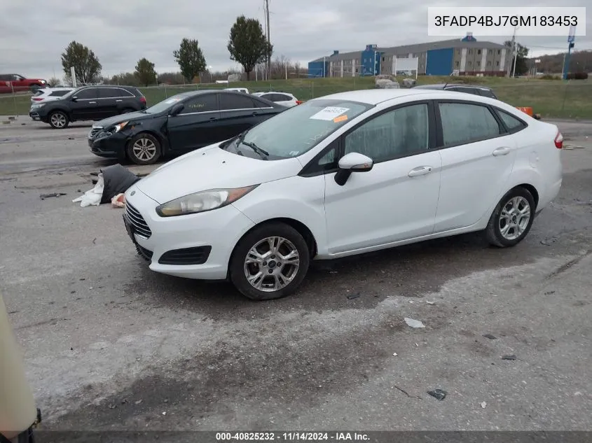 2016 Ford Fiesta Se VIN: 3FADP4BJ7GM183453 Lot: 40825232