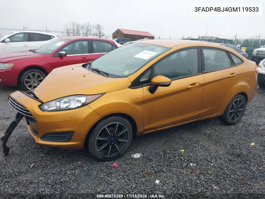 2016 Ford Fiesta Se VIN: 3FADP4BJ4GM119533 Lot: 40875359