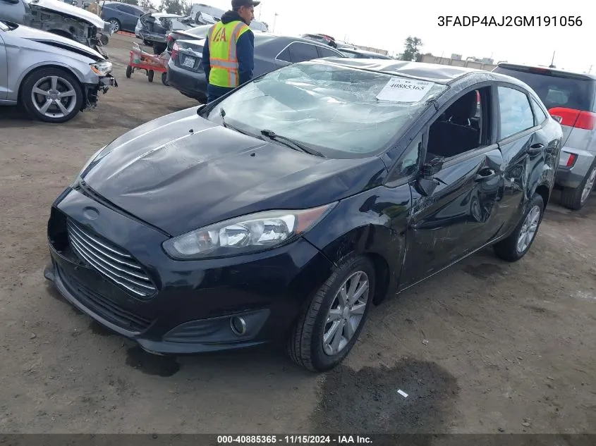 2016 Ford Fiesta S VIN: 3FADP4AJ2GM191056 Lot: 40885365