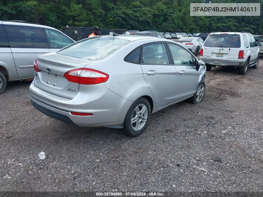 2017 Ford Fiesta Se VIN: 3FADP4BJ2HM140611 Lot: 39794880