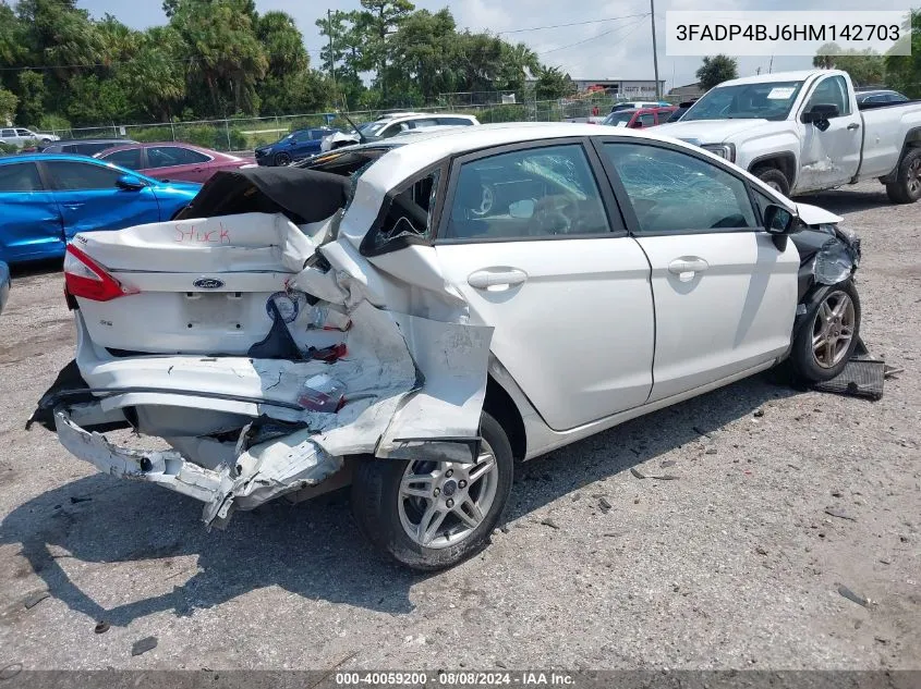 3FADP4BJ6HM142703 2017 Ford Fiesta Se