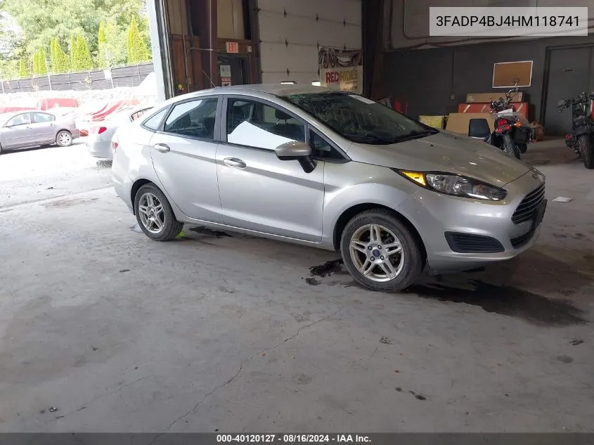 2017 Ford Fiesta Se VIN: 3FADP4BJ4HM118741 Lot: 40120127