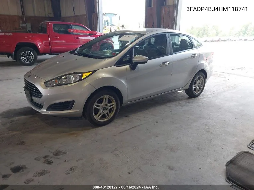 2017 Ford Fiesta Se VIN: 3FADP4BJ4HM118741 Lot: 40120127