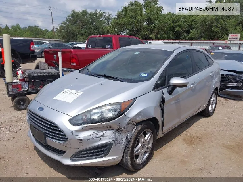 2017 Ford Fiesta Se VIN: 3FADP4BJ6HM140871 Lot: 40173524