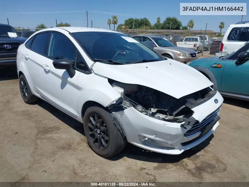 2017 Ford Fiesta S VIN: 3FADP4AJ1HM166442 Lot: 40181128