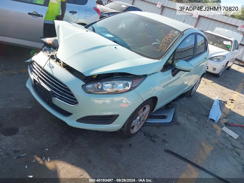 2017 Ford Fiesta Se VIN: 3FADP4EJ2HM170820 Lot: 40193497