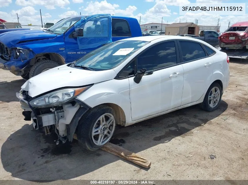 2017 Ford Fiesta Se VIN: 3FADP4BJ1HM115912 Lot: 40218197